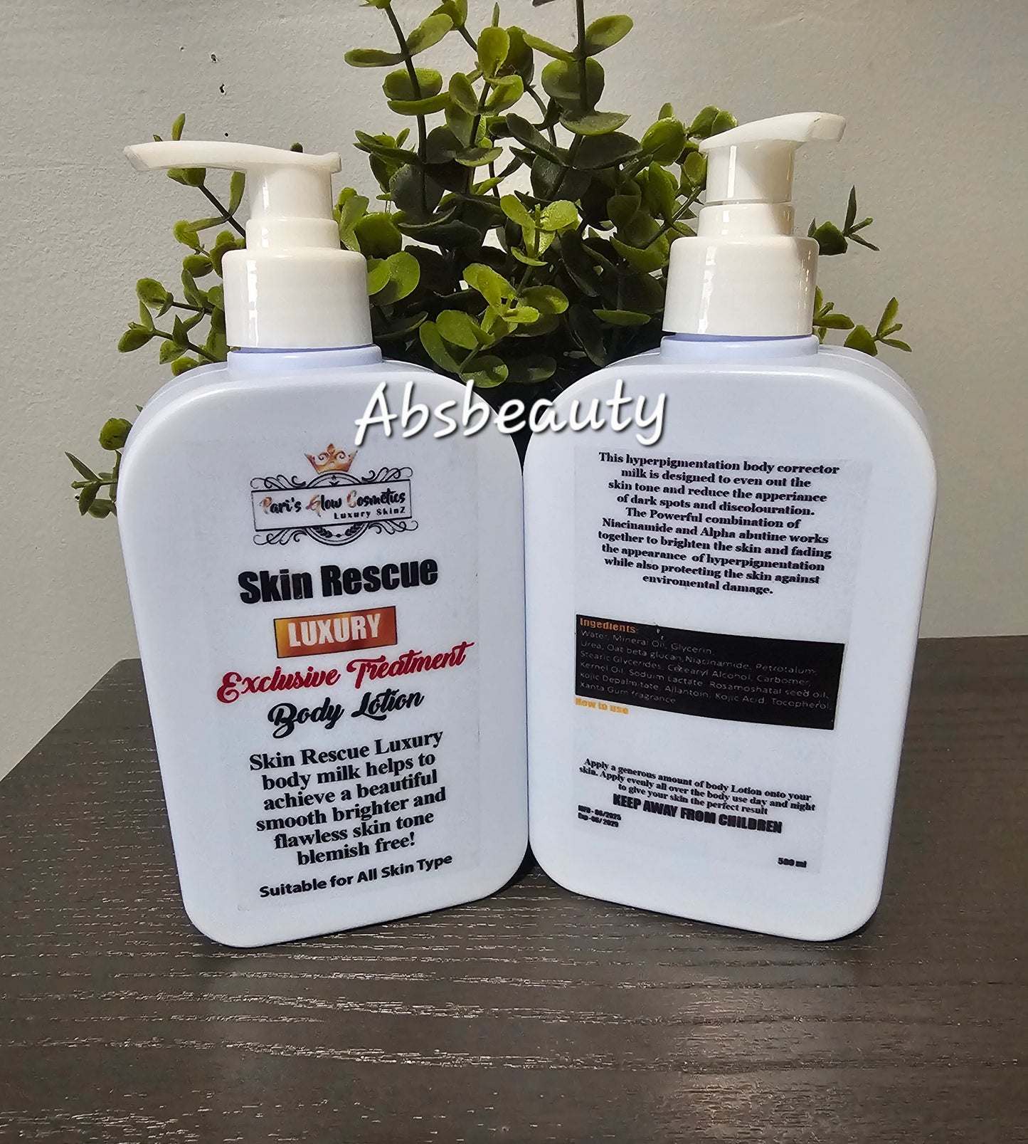 Skin Rescue Luxury Exclusive Treatment Body Lotion From Pari's Glow Cosmetics. 1pc
