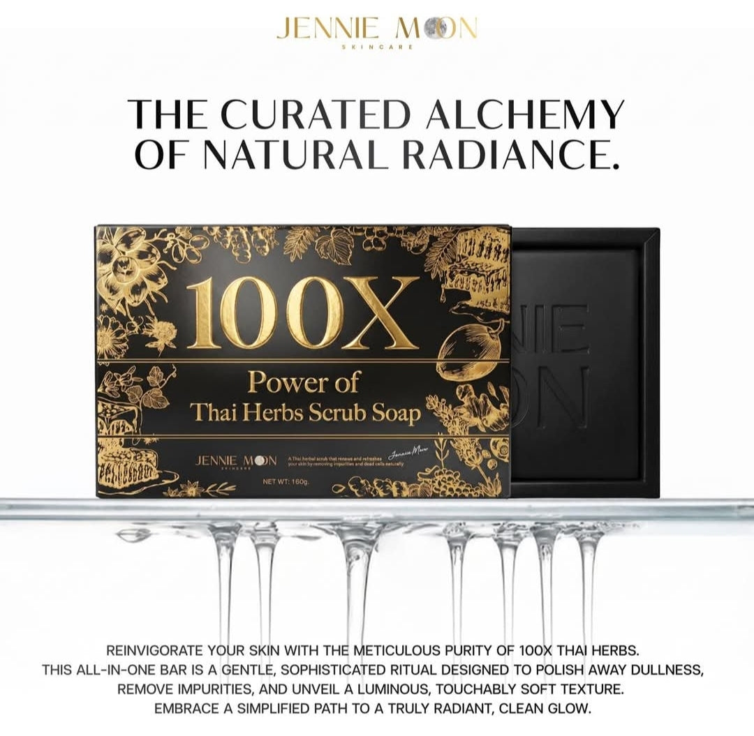 Jennie Moon 100X Power of Thai Herbs Scrub Soap 160g Original&Authentic 1pc