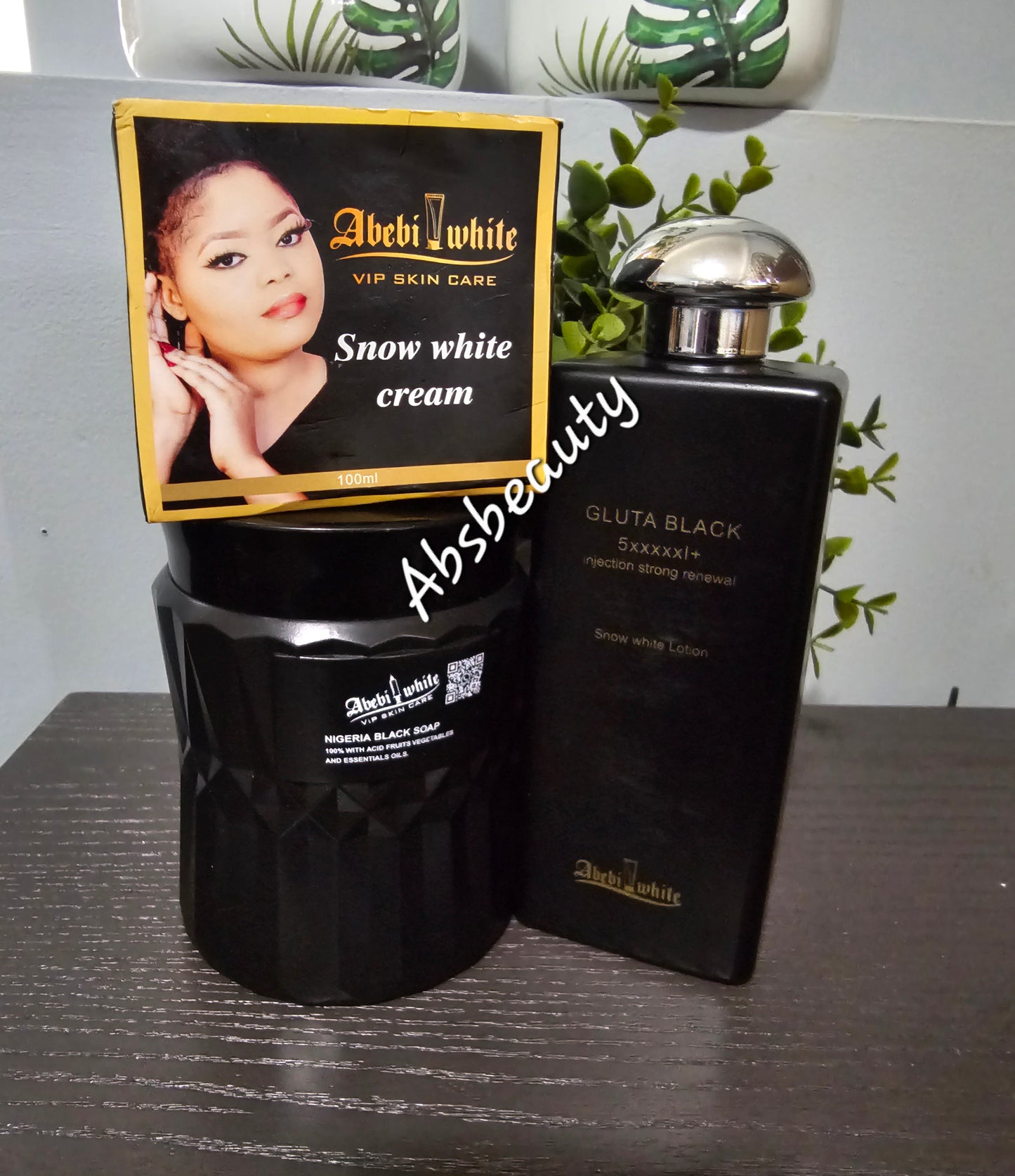 3pcs Abebi White Vip Skin Care Set, Face Cream,Nigeria Black Soap,& Body Lotion ✨️✅️