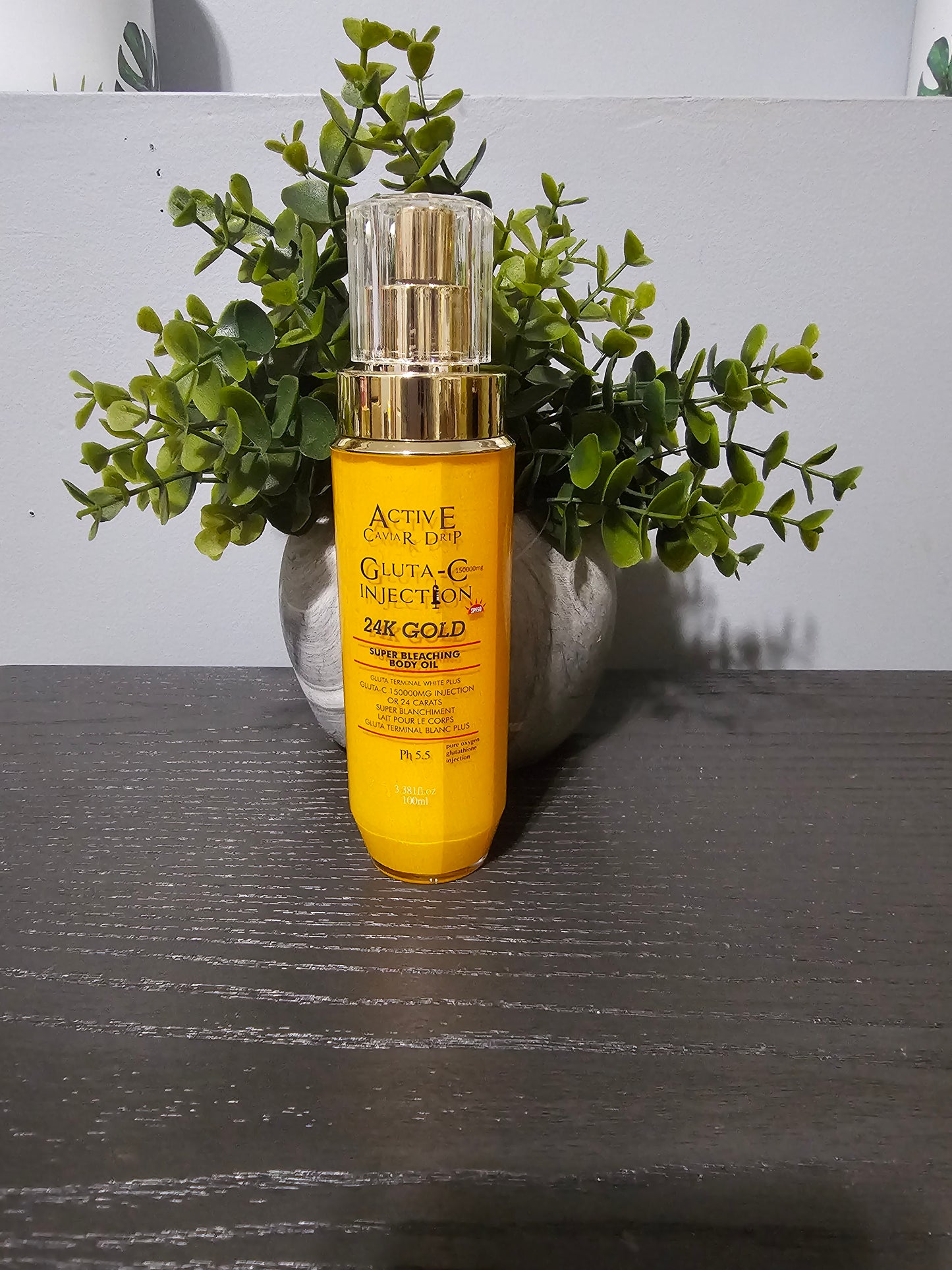 Active Caviar Drip Gluta-C Injection 24k Gold Super whitening Body Oil 100ml