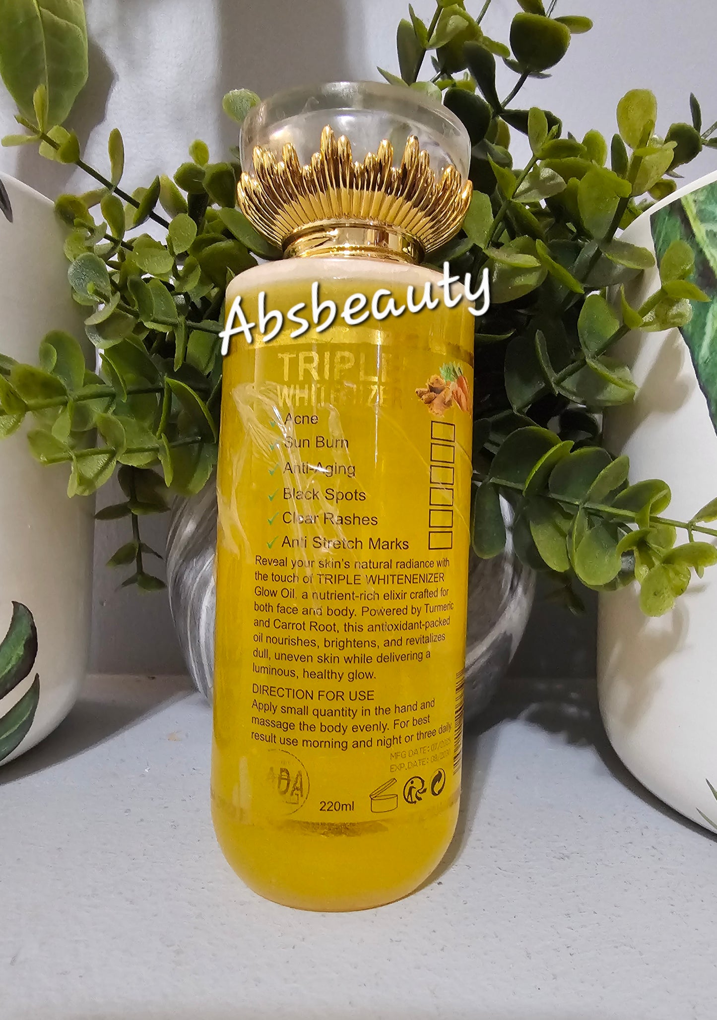 TRIPLE WHITENIZER 5Days Super Whitening Body Oil 220ml