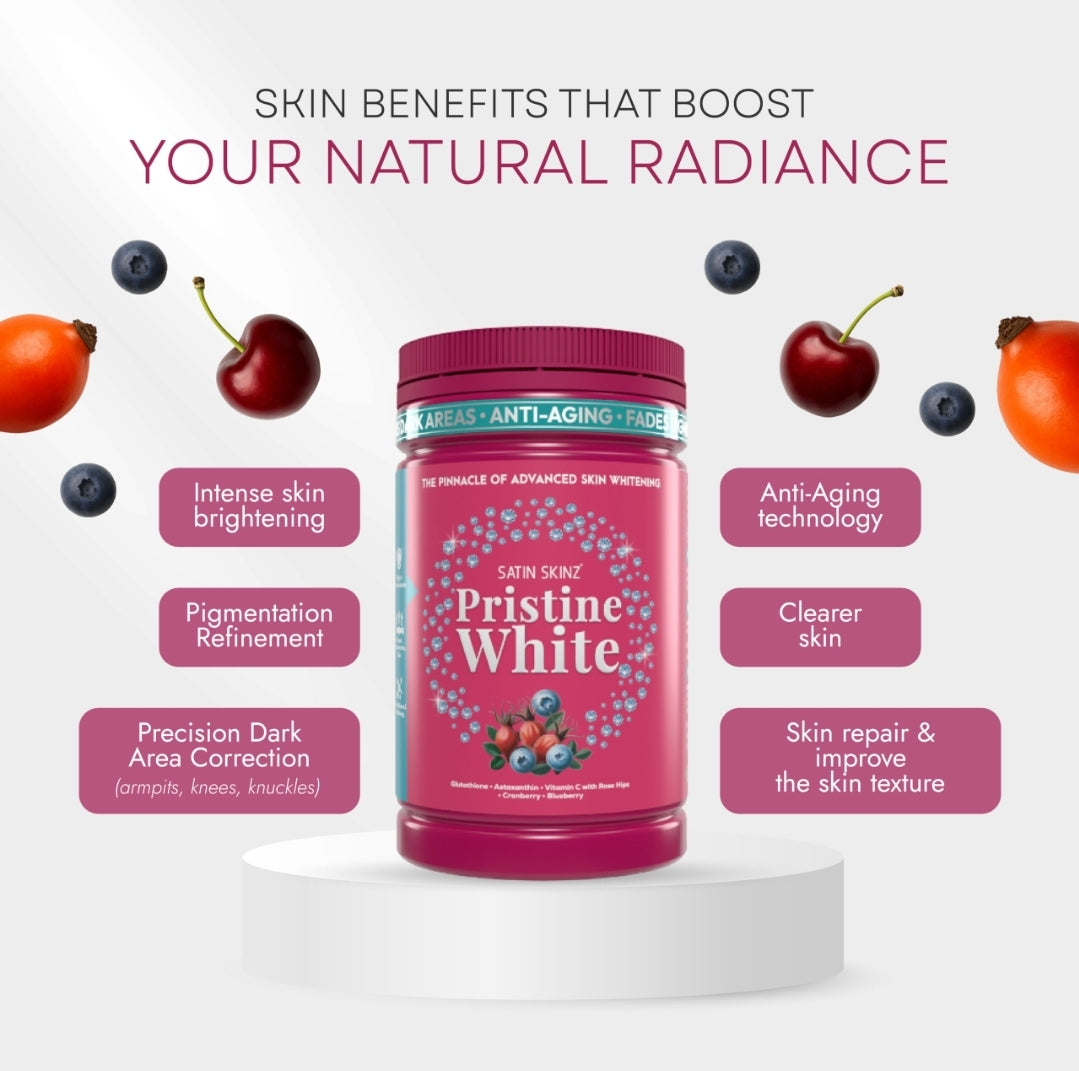 Satin Skinz Pristine White Supplement Skin Whitening Skin beauty supplement New💯✅️