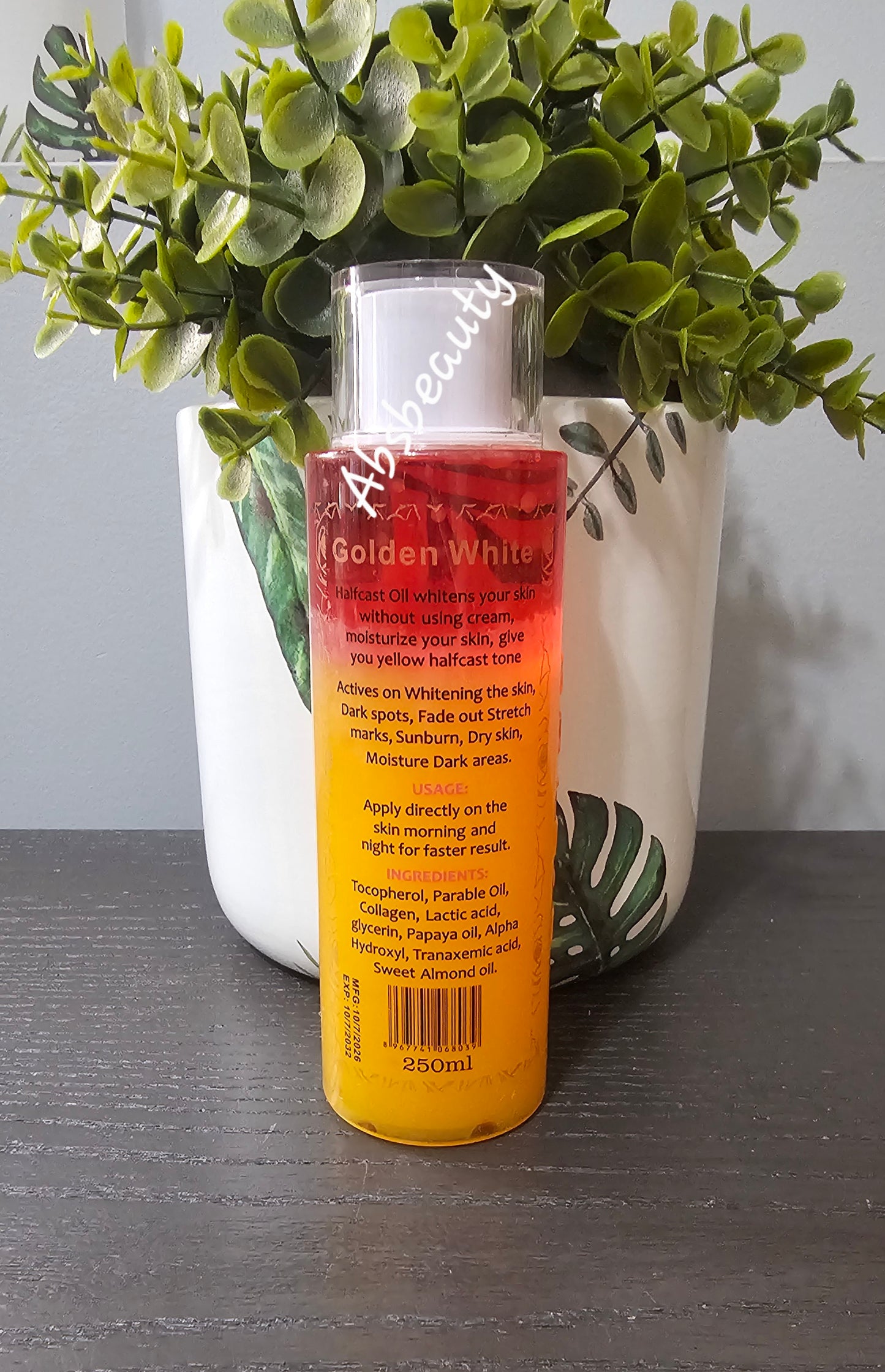 KE Golden White Half-C Moisturizing Whitening Body Oil 250ml Fade Dark Spots,Stretch Marks💯✨️👍