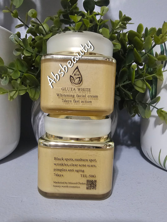 Gluta White Whitening Face Cream 7days Fast Action.1pc