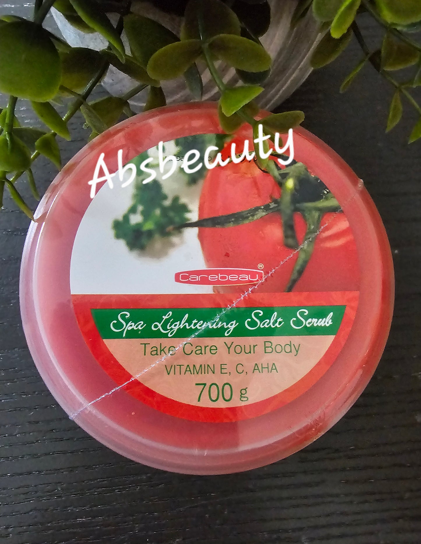 Carebeau Spa Lightens Whitens Brighten Salt Scrub With Fruits, AHA,TOMATO ,Vit E & C 700g ✨️