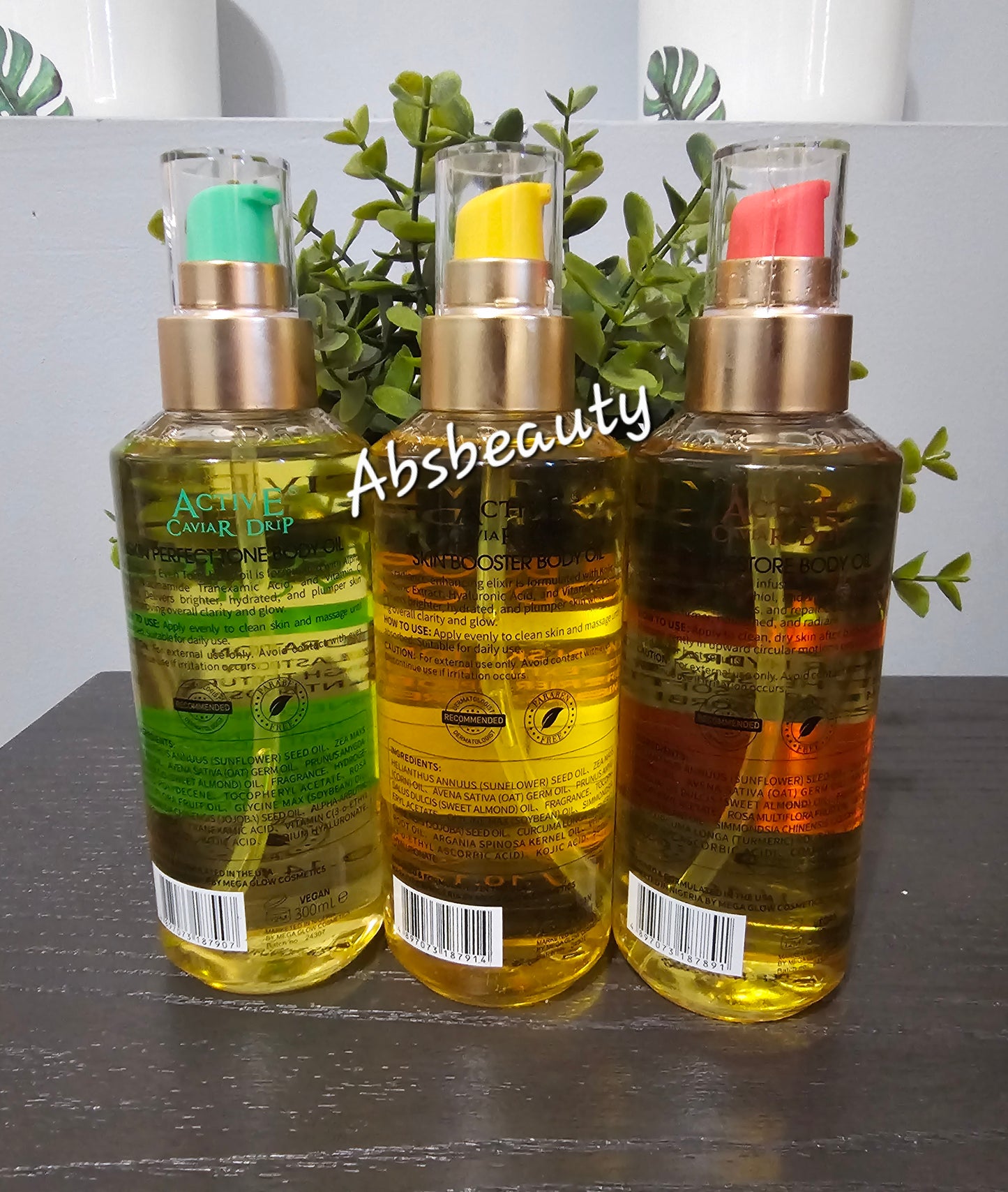Active Caviar Drip Skin Perfect Tone Whitening Even Tone||Skin Booster Brightening Elixir||Skin Restore Firming&Repair Body Oil 300ml ✨️✅️👌