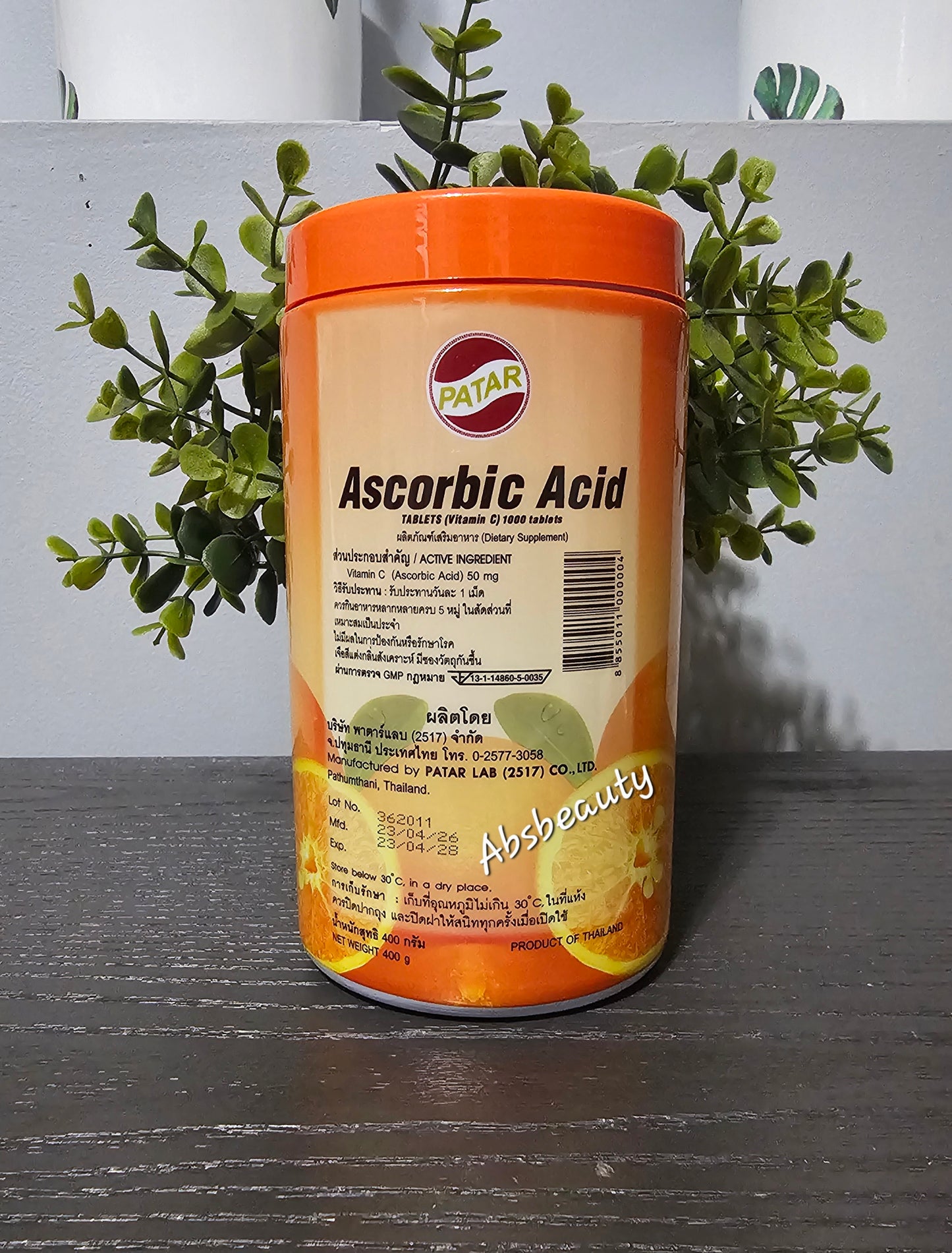Patar Ascorbic Acid Tablets(Vitamin C)1000Tablets💯👌✅️