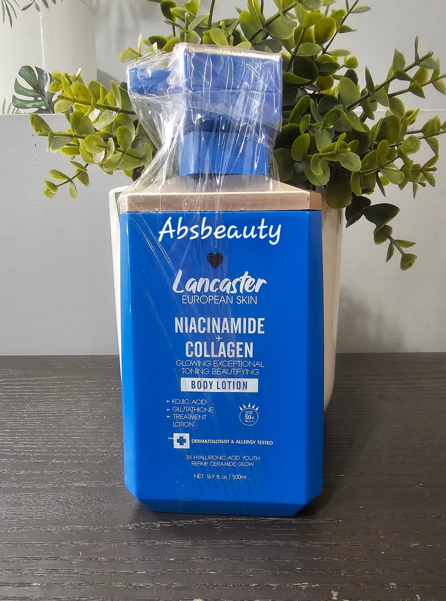 Lancaster European Skin Niacinamide+Collagen,Tumeric+Vitamin C & Retinol 10% Treatment Body Lotion 500ml With Spf50 & PA++++ l,1pc💯👍