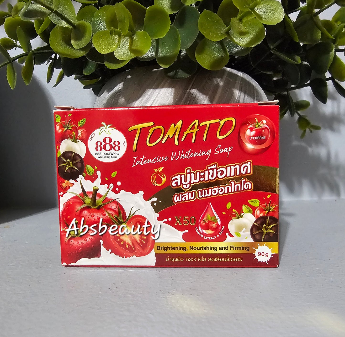 888 Total White Tomato Intensive Soap Bar 90g – Lycopene & Tomato Extract. 1pc