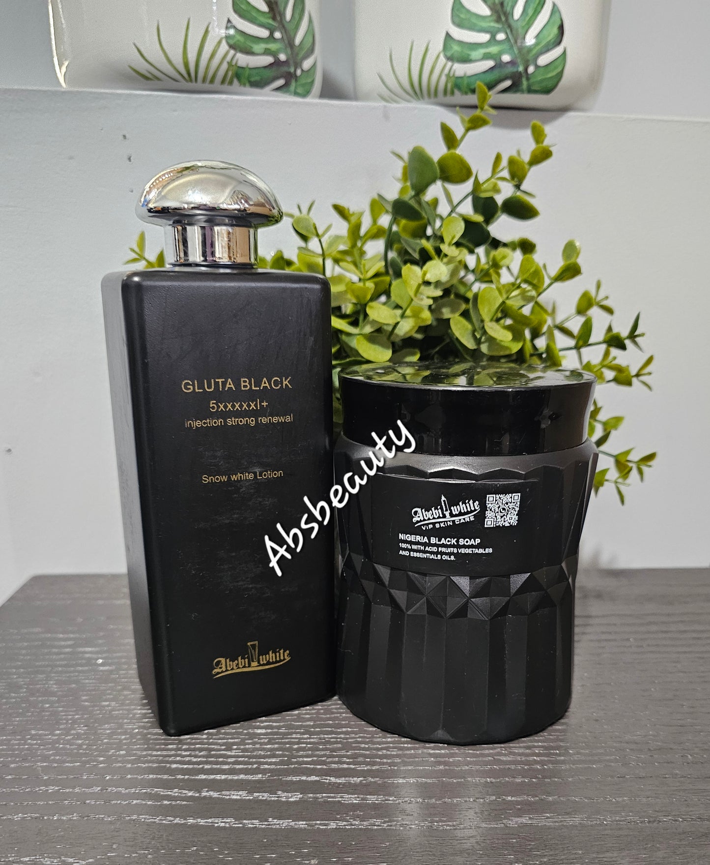 2pcs Abebi White Gluta Black 5xxxxl Snow White Lotion & Nigeria Black Soap.💯👌