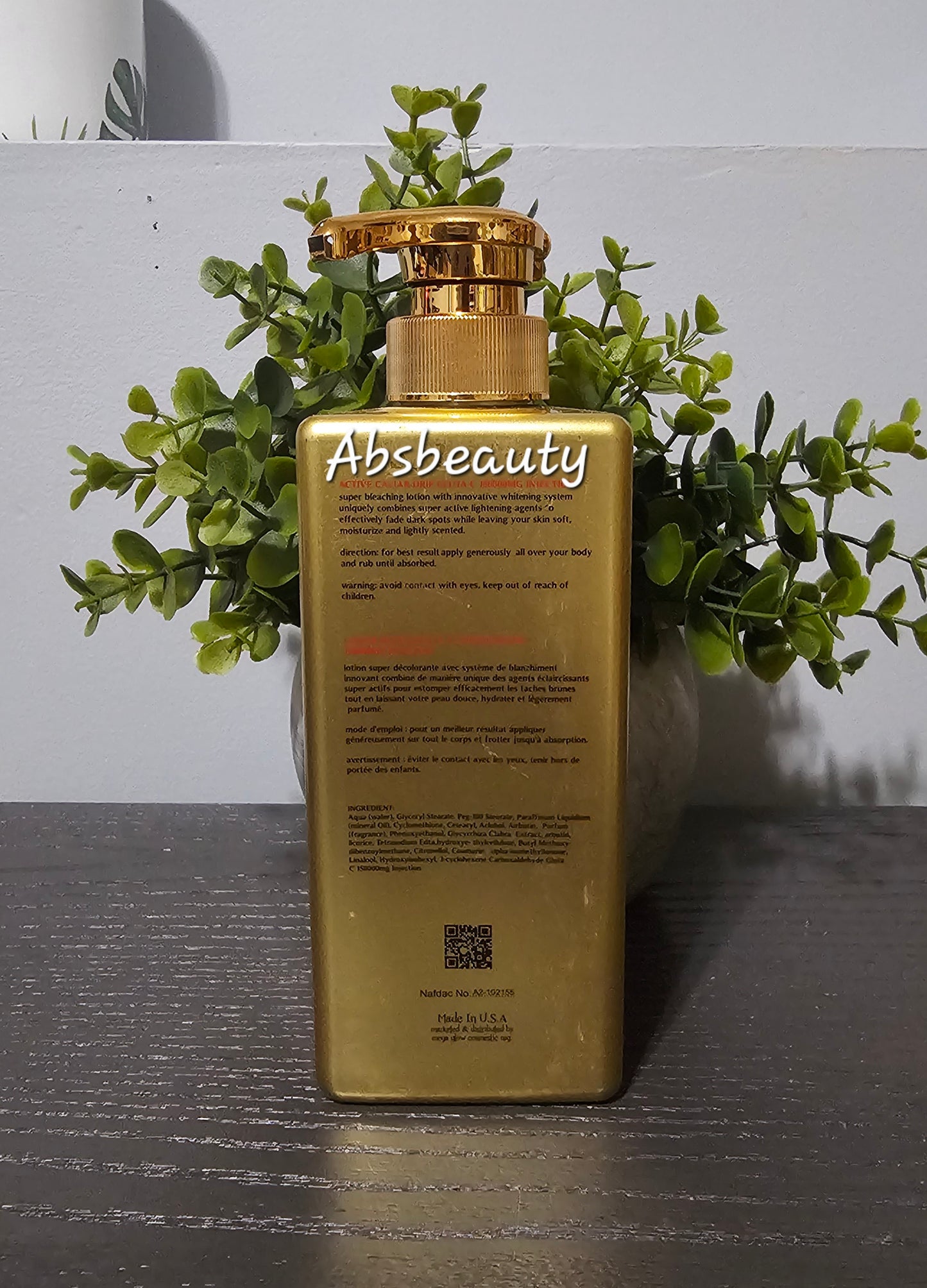 Active Caviar Drip Gluta-C injection 24k Gold Super Whitening Body Lotion 400ml Spf50