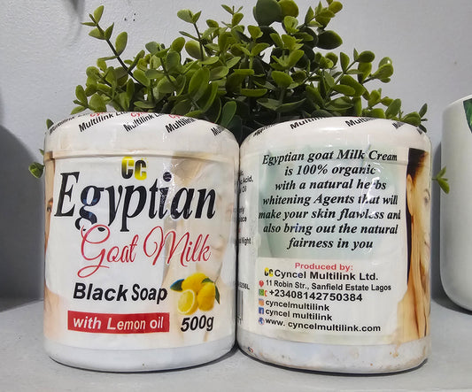 EGYPTIAN Goat Milk Black Soap With Lemon Oil 500g
