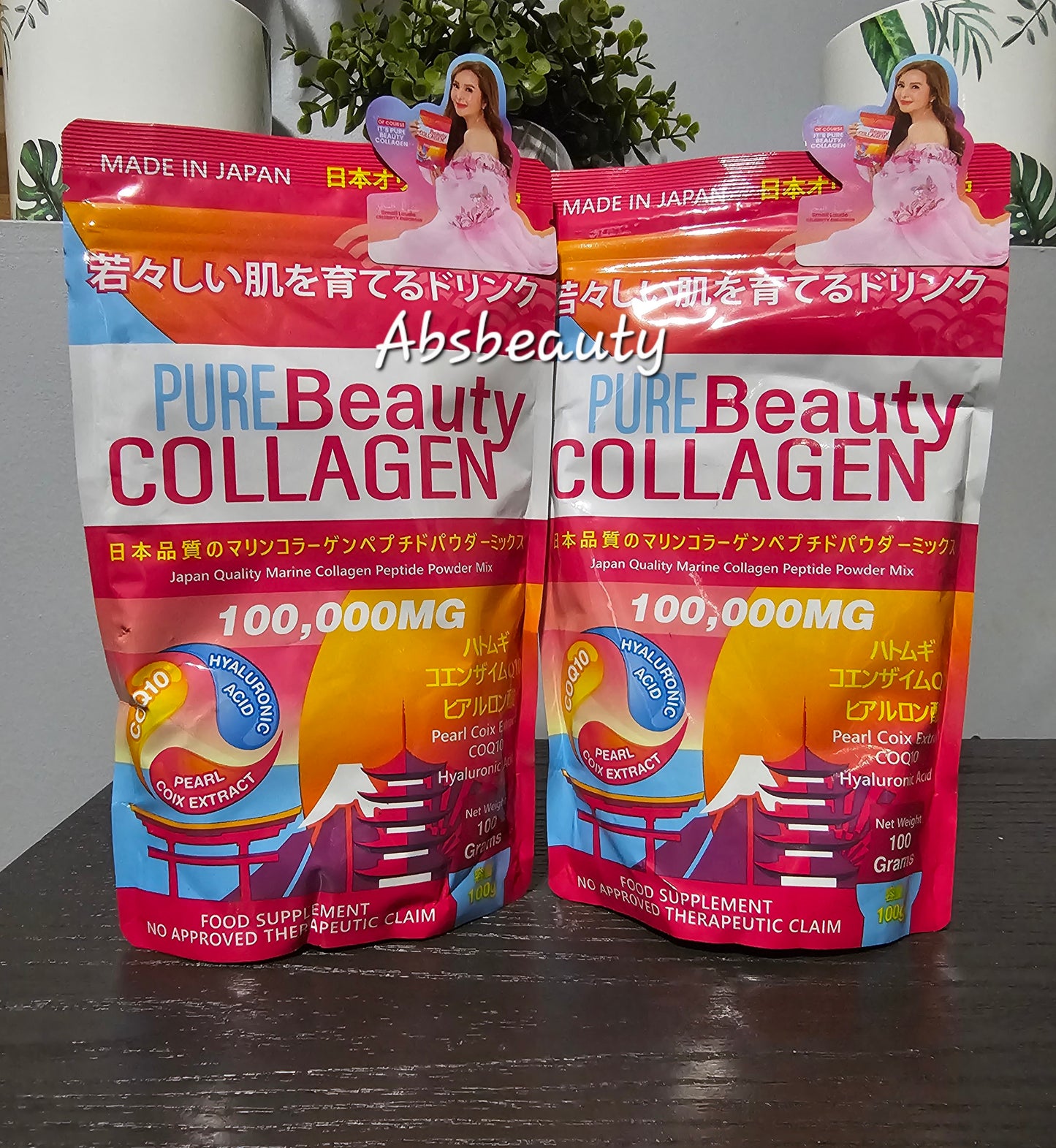 Pure Beauty Collagen 100000mg with Pure Marine Collagen Made In Japan 💯 Original&Authentic ✅️. 1pc