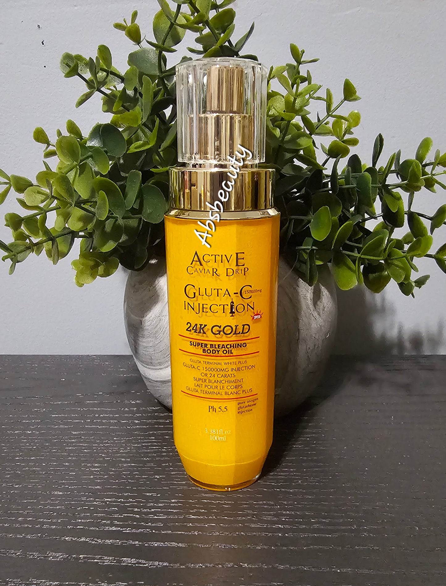 Active Caviar Drip Gluta-C Injection 24k Gold Super whitening Body Oil 100ml