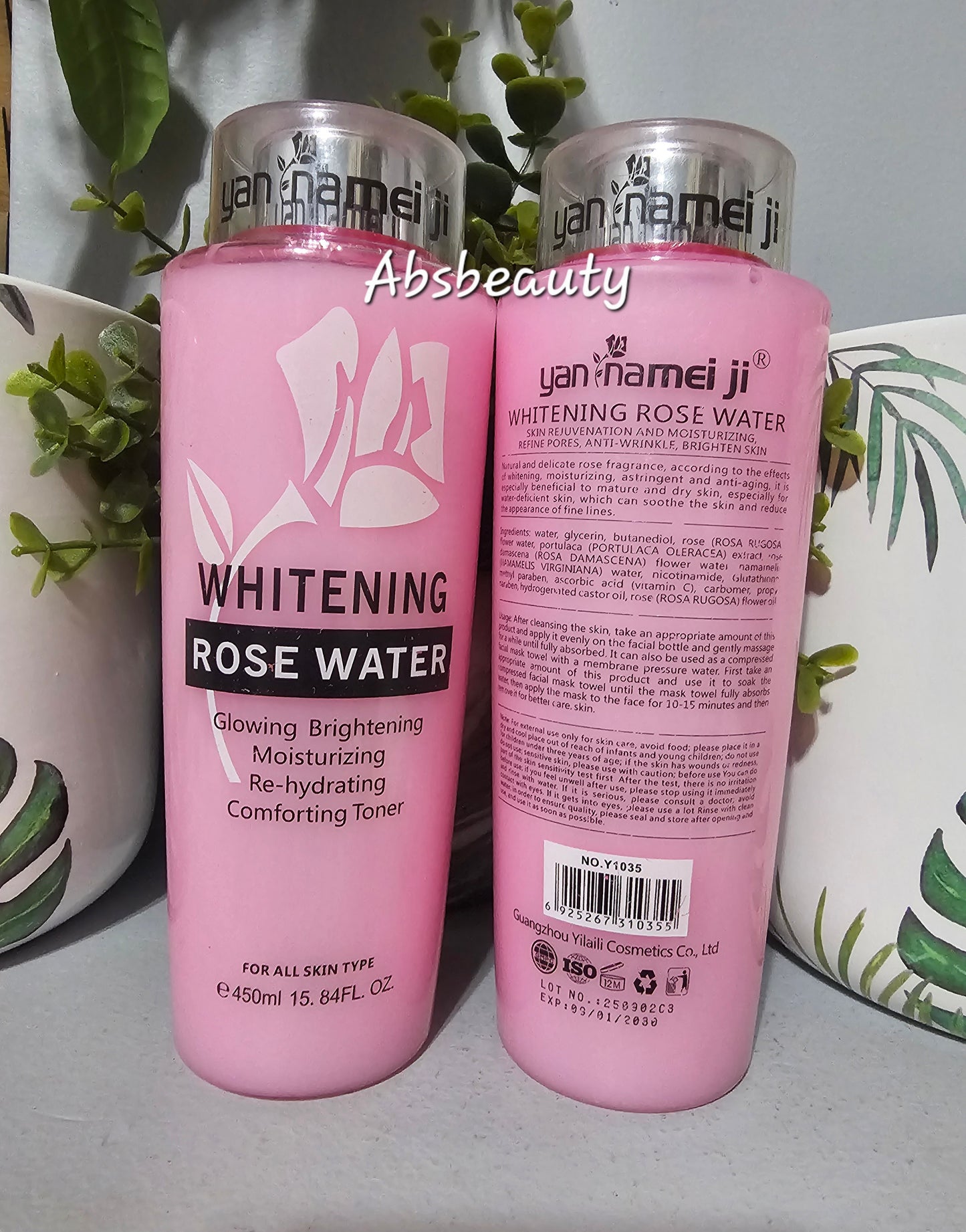 Facial Toner Whitening Rose Water Glowing Brightening Moisturizing &Rehydrating🩷💯👌.1pc