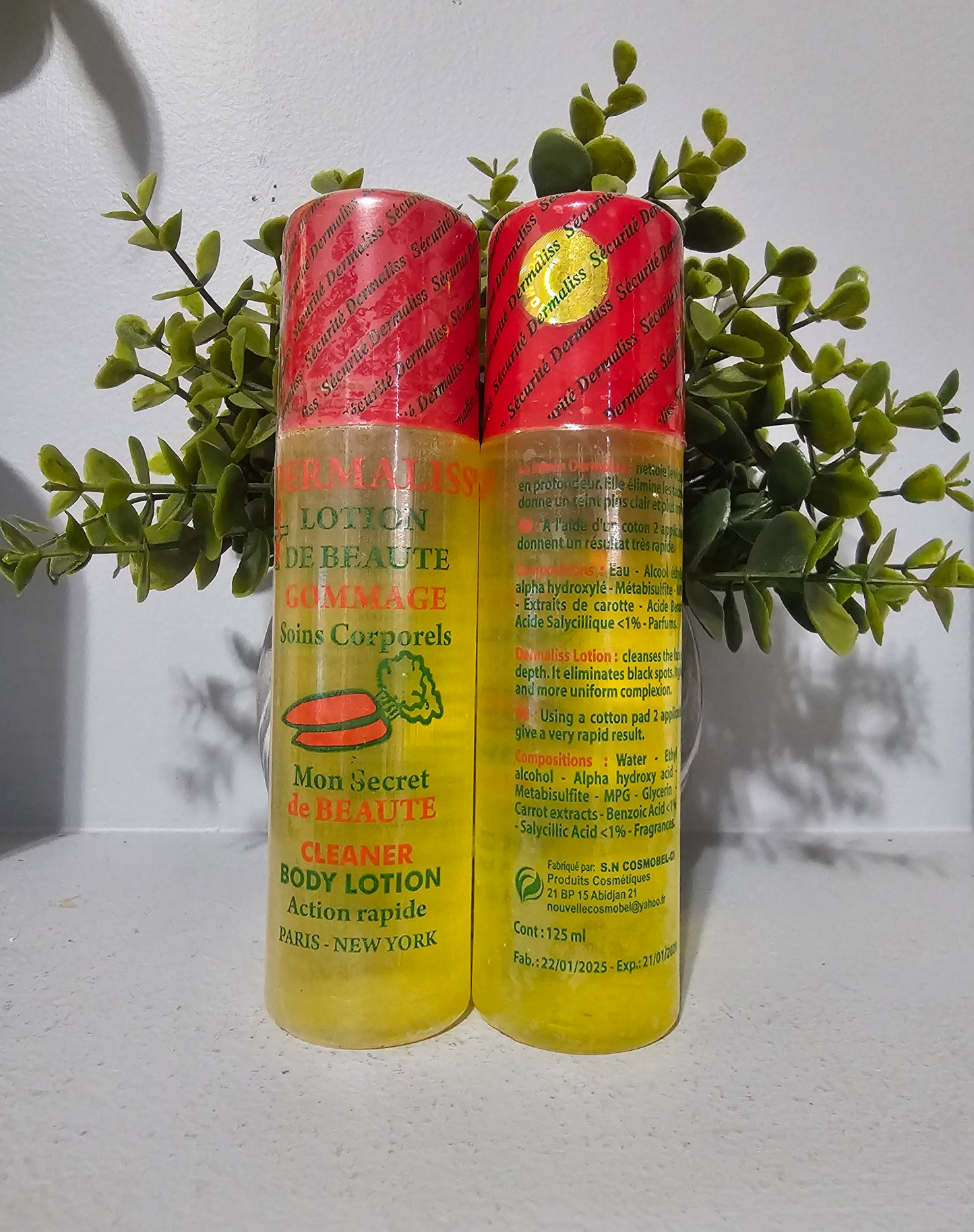 Dermaliss Cleaner body lotion Action Rapide 125ml Original&Authentic.1pc
