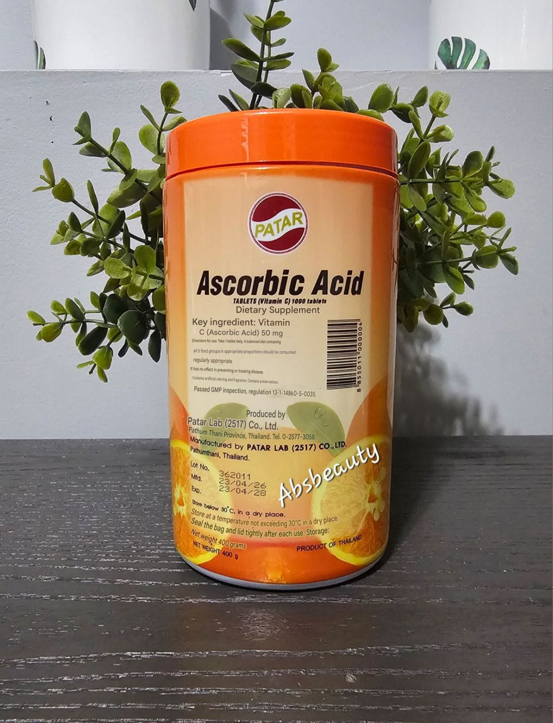 Patar Ascorbic Acid Tablets(Vitamin C)1000Tablets💯👌✅️