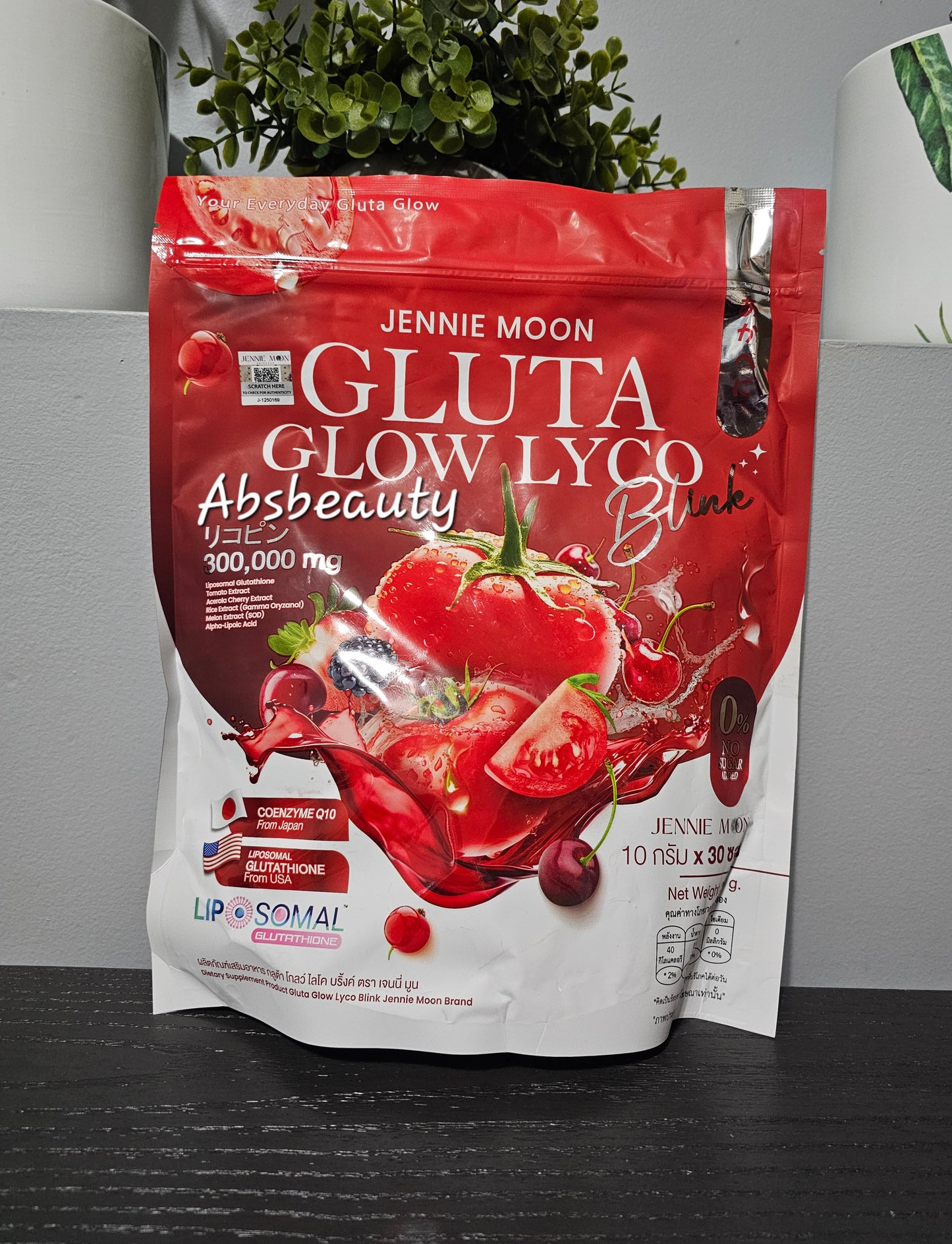 Jennie Moon Gluta Glow Lyco Blink – Liposomal Glutathione Drink Powder, CoQ10 Plus.1pc