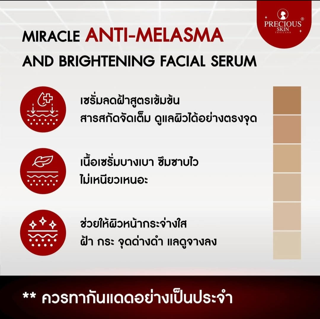 Precious Skin MIRACLE Anti-Melasma & Brightening Facial Serum 50ml With 1% Tranexamic acid💯👌,1pc