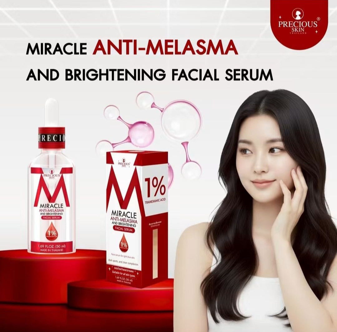 Precious Skin MIRACLE Anti-Melasma & Brightening Facial Serum 50ml With 1% Tranexamic acid💯👌,1pc