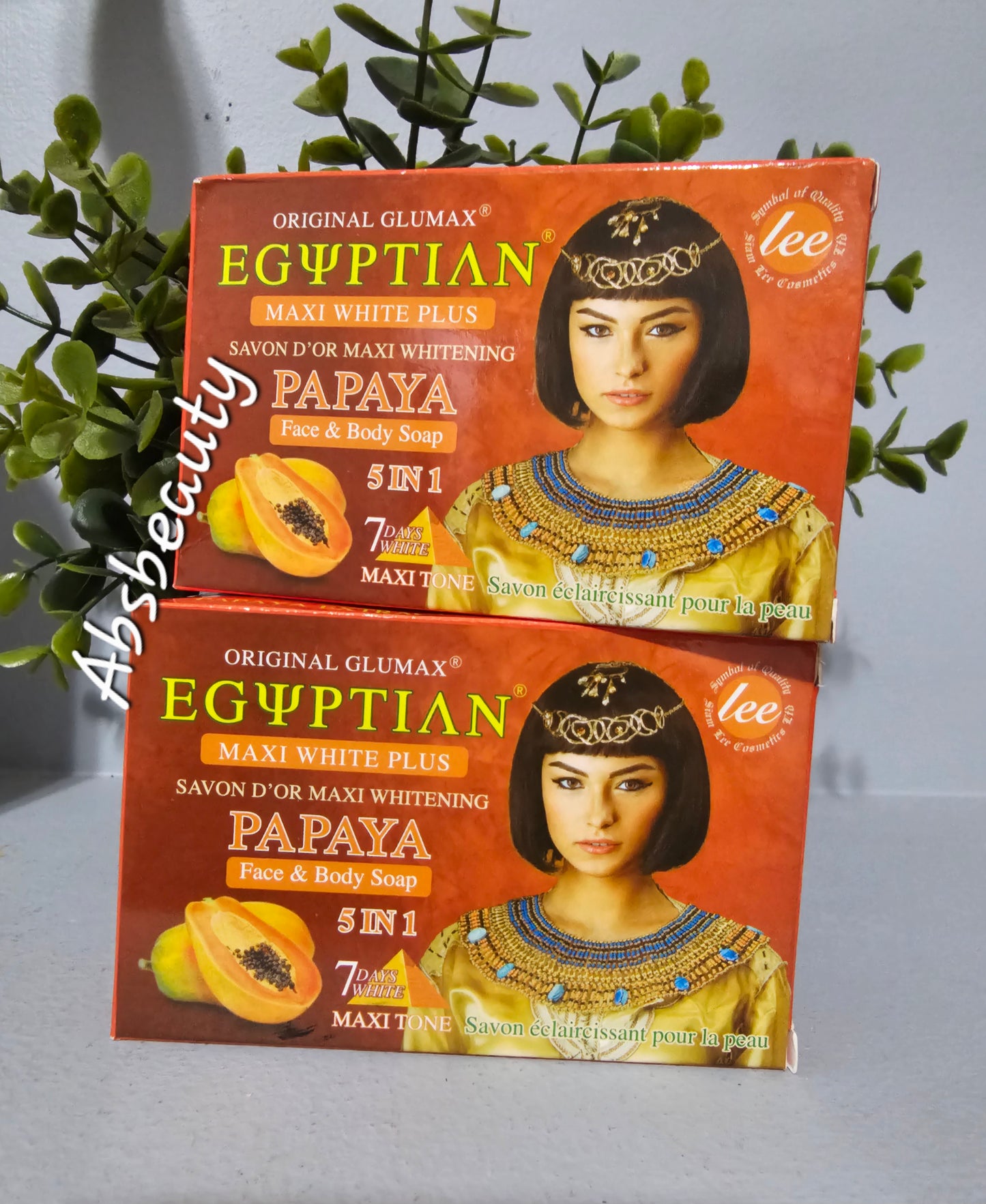 LEE Egyptian 5in1 Maxi White Plus Whitening Papaya Face&Body Soap 160g 💯👌.1pc