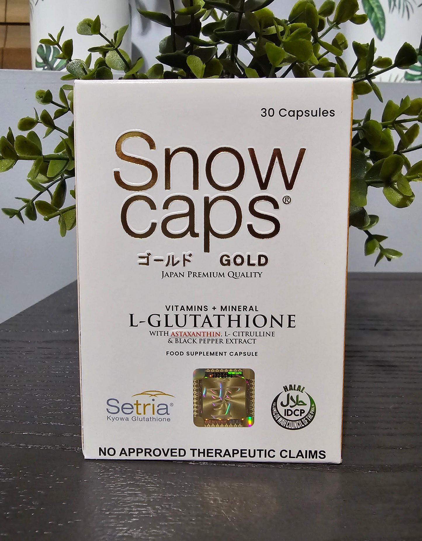 SNOW CAPS Gold L-Glutathione 30capsules.1pc✅️ 💯Original&Authentic👍