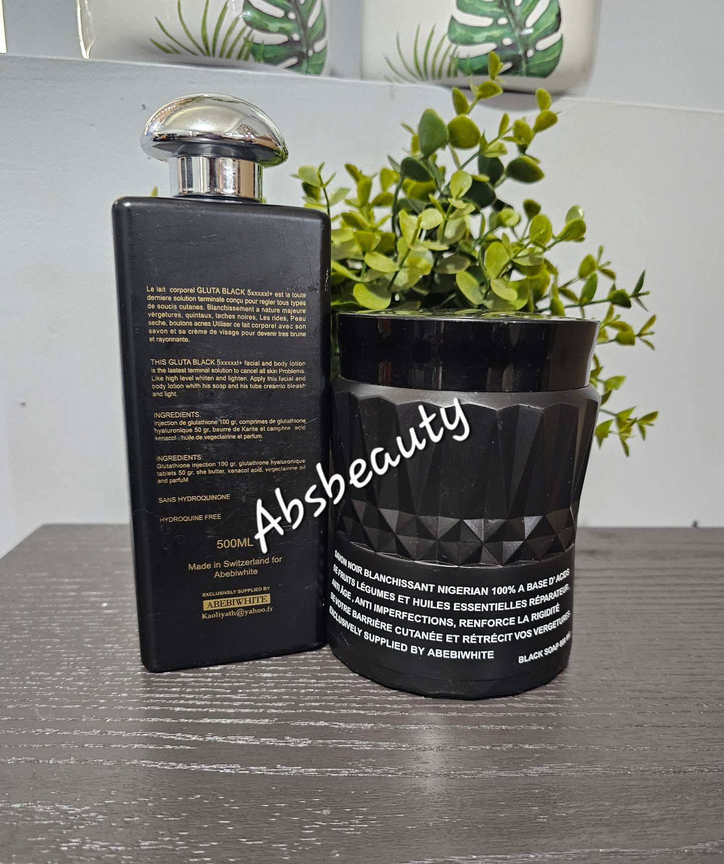 2pcs Abebi White Gluta Black 5xxxxl Snow White Lotion & Nigeria Black Soap.💯👌