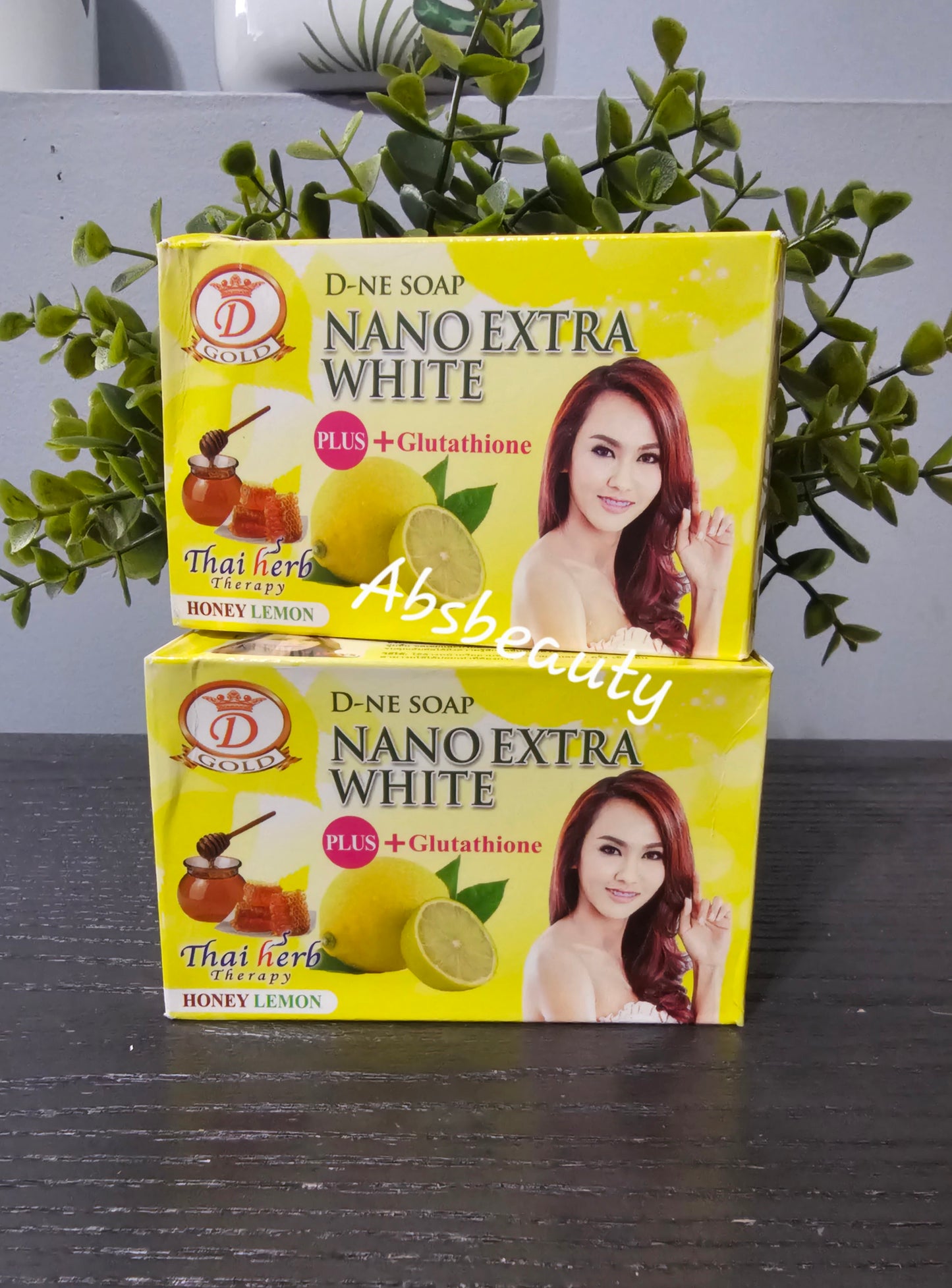 D-ne Soap Nano Extra White ➕️Glutathione With Honey And Lemon 160g each 2pcs