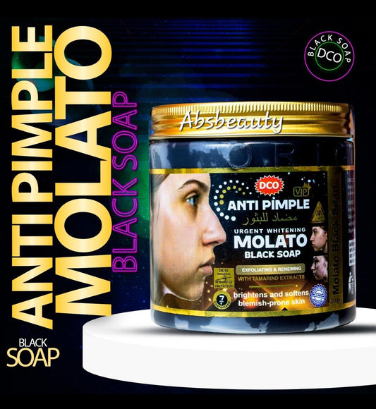 Anti Pimple Urgent Whitening MOLATO Black Soap 500g✨️💯👌 1pc