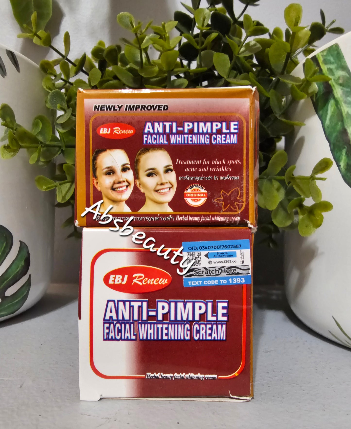 Anti-Pimple Facial Whitening Cream For Black Spots, Acne & Wrinkles