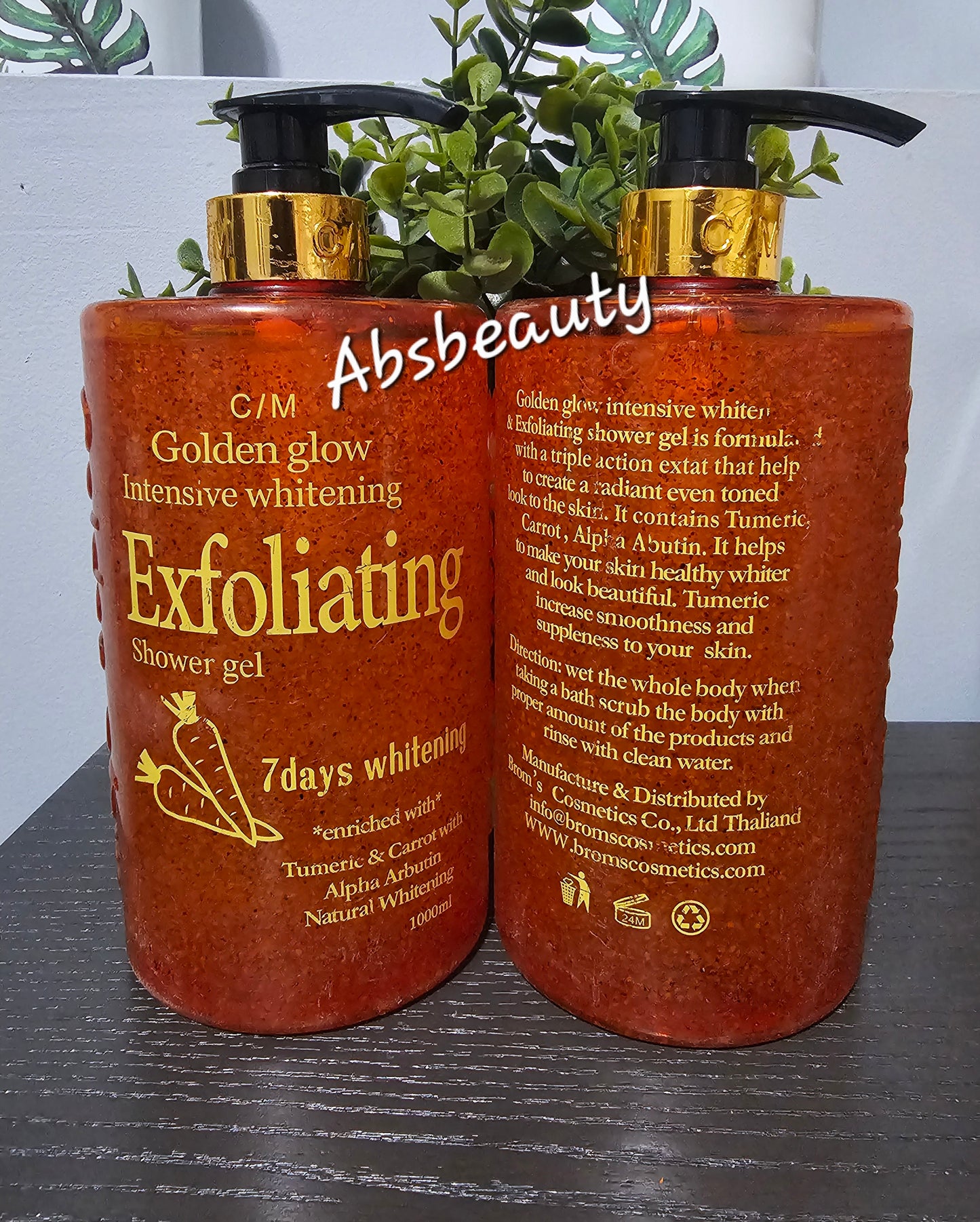 1×Golden Glow Intensive Whitening Exfoliating Shower Gel 💯Original&Authentic👌.1pc