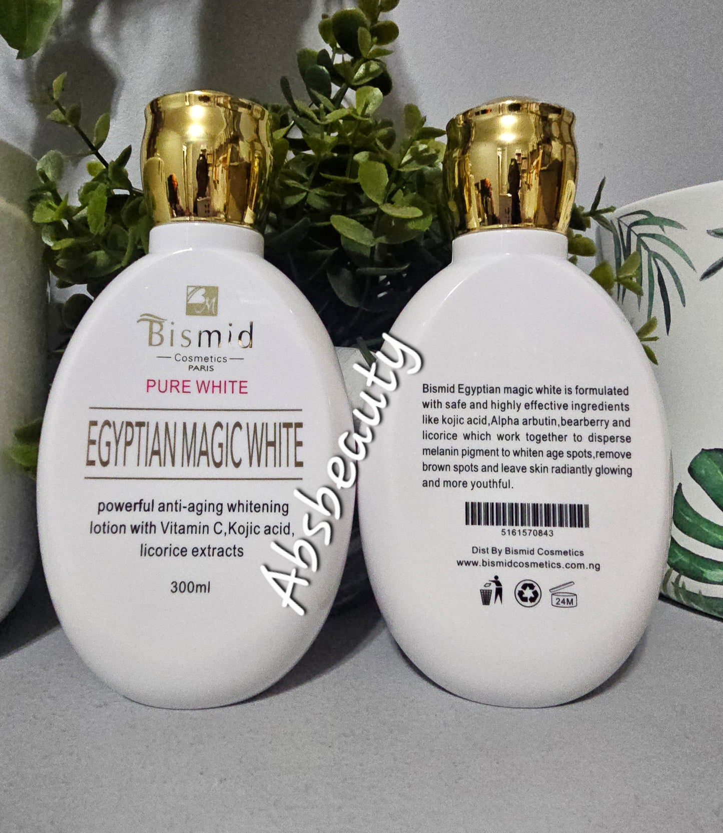 Bismid Pure White Egyptian Magic White Powerful Anti-Aging Whitening Lotion 300ml. 1pc