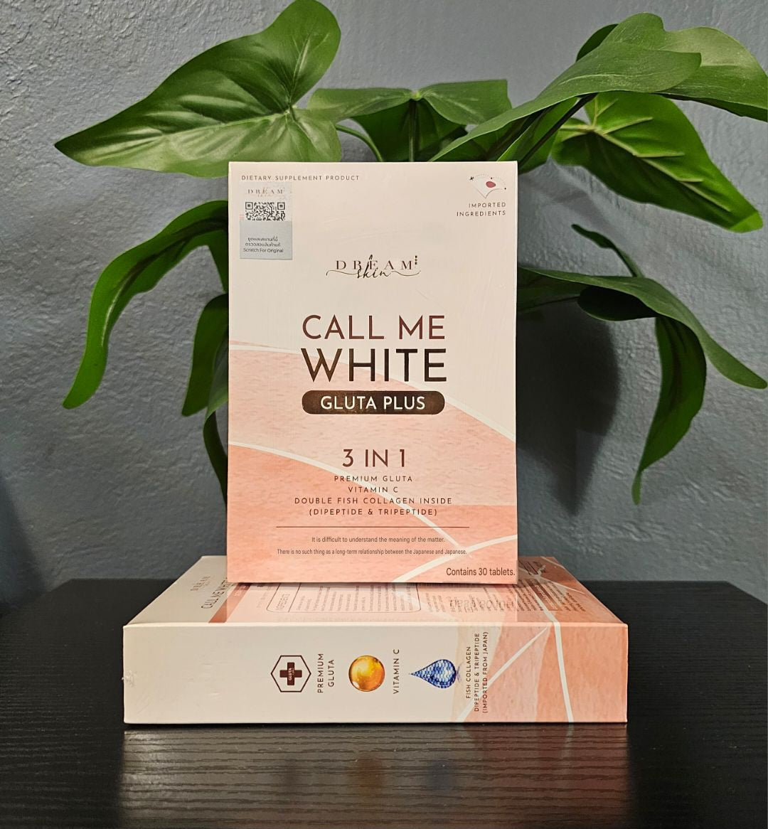 Call Me White Gluta Collagen Plus Supplement Anti-Aging Skin Whitening 30capsules✨️.💯Original&Authentic✅️Scratch of and Check Authentication💯✅️
