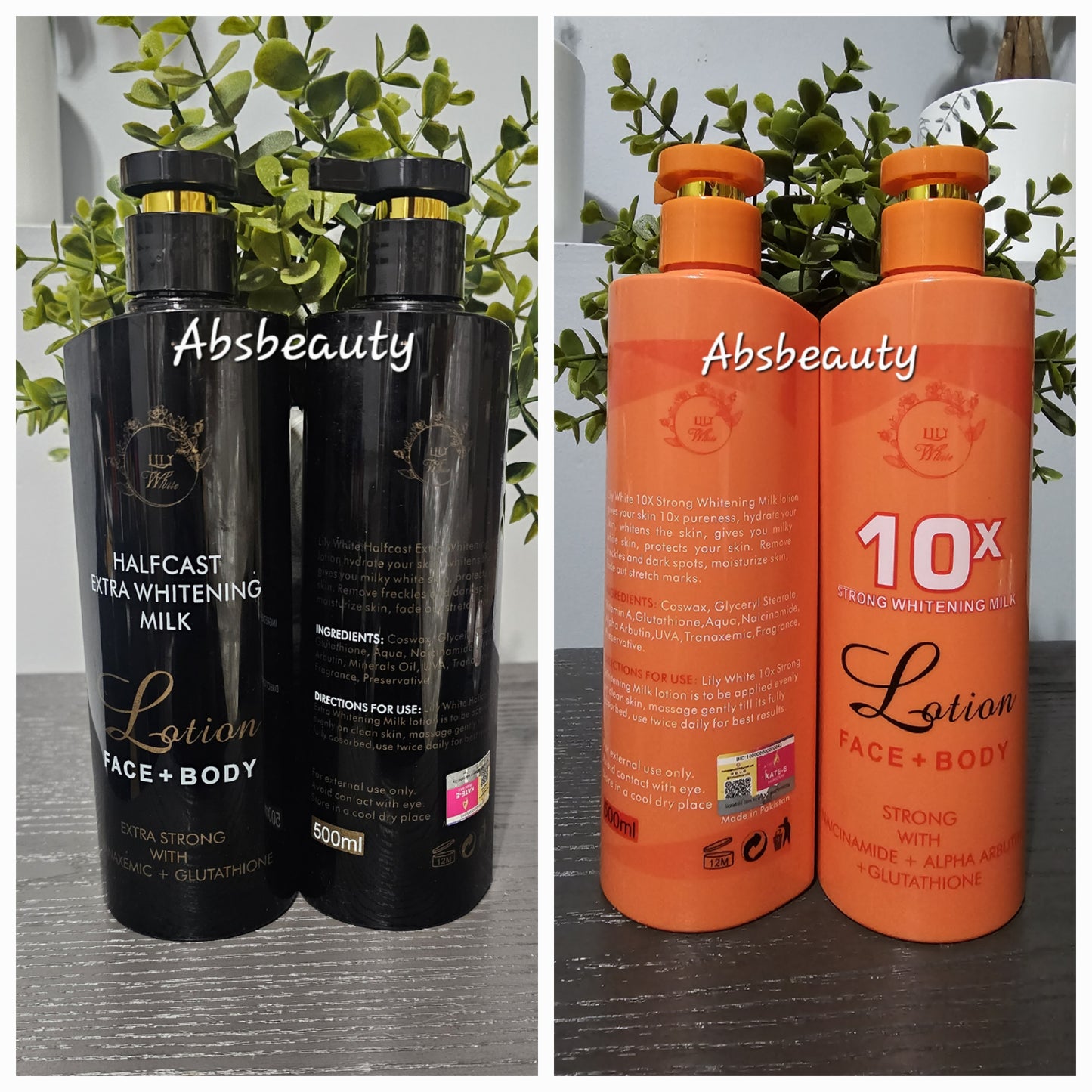 Lily White Half-C Extra Whitening Lotion Face&Body||10X Strong Whitening Lotion Face&Body 500ml ✨️💯👌
