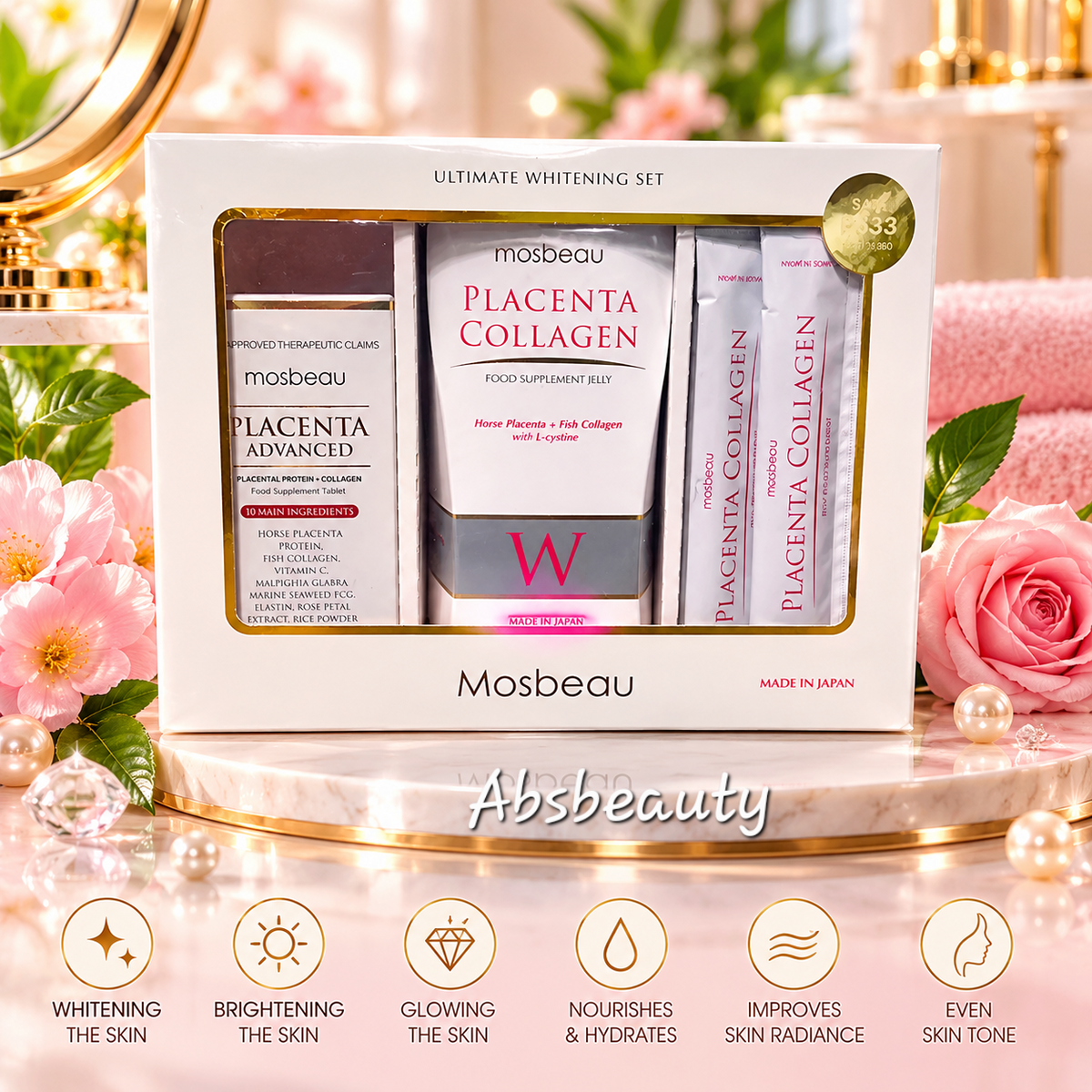 Mosbeau Ultimate Whitening Set  Supplements Made In Japan