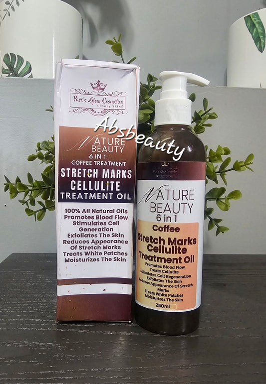 Pari's Glow Nature Beauty 6in1  Coffee Stretch Marks, Cellulite Treatment Oil 250ml