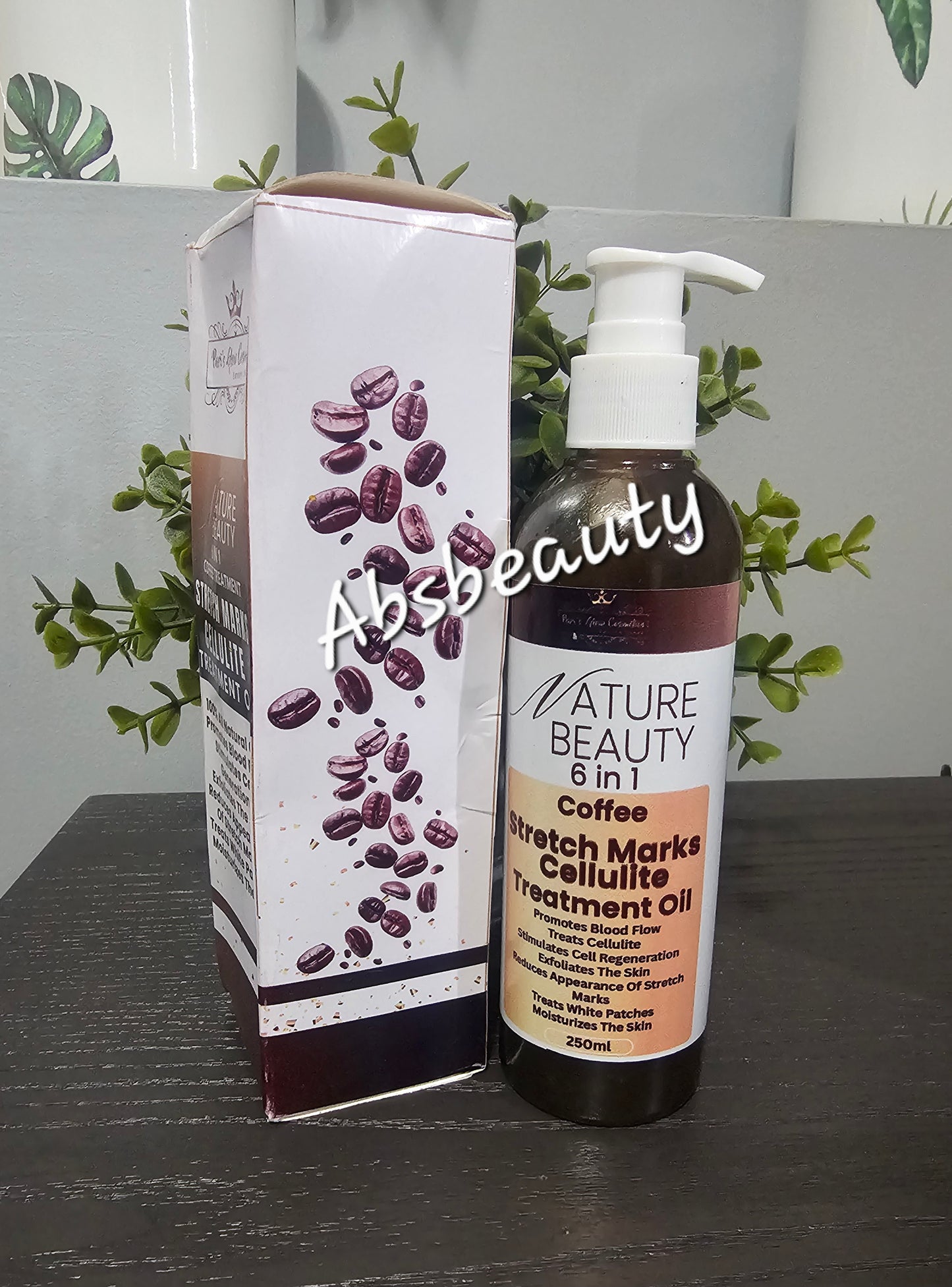 Pari's Glow Nature Beauty 6in1  Coffee Stretch Marks, Cellulite Treatment Oil 250ml