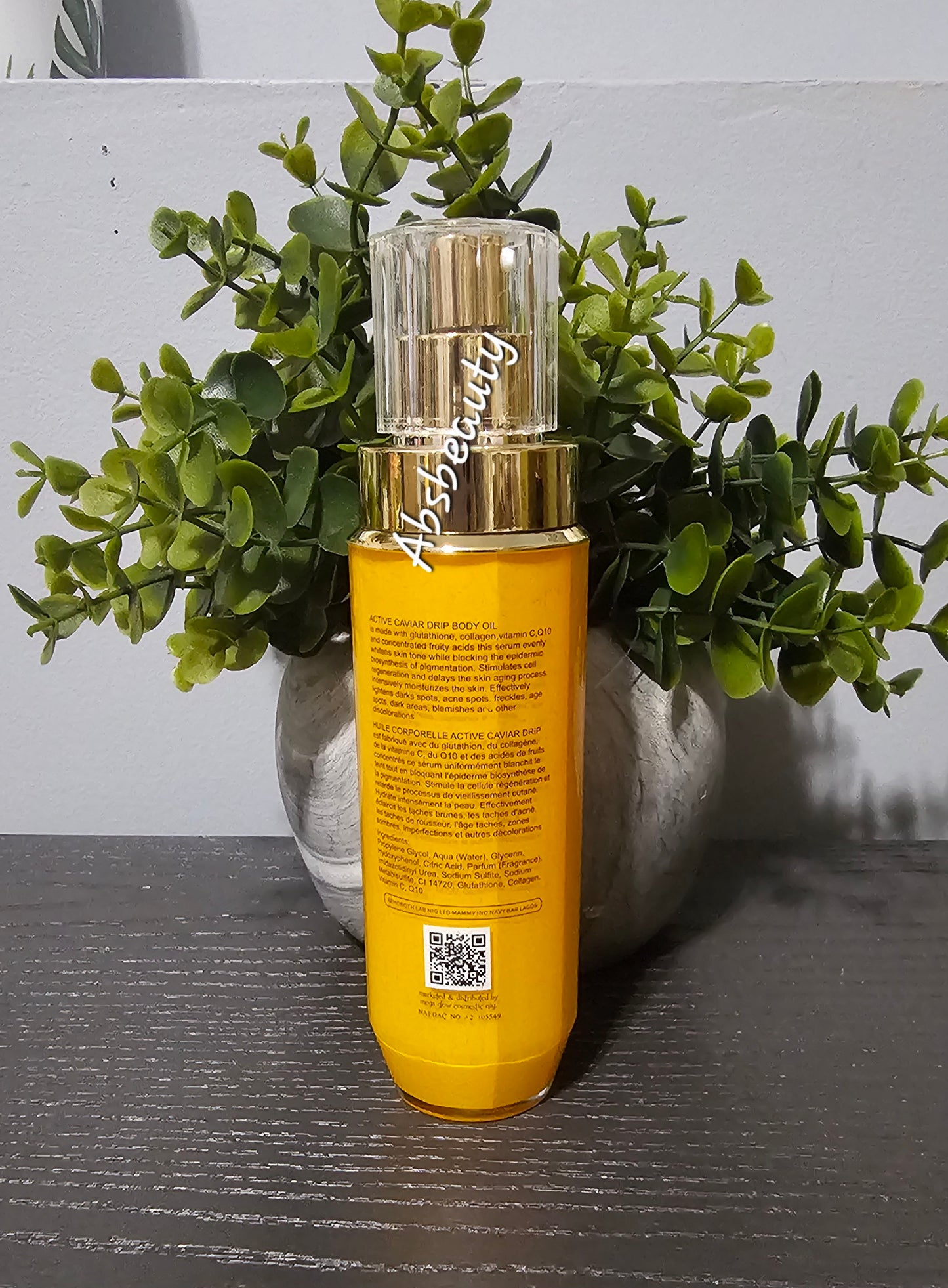 Active Caviar Drip Gluta-C Injection 24k Gold Super whitening Body Oil 100ml