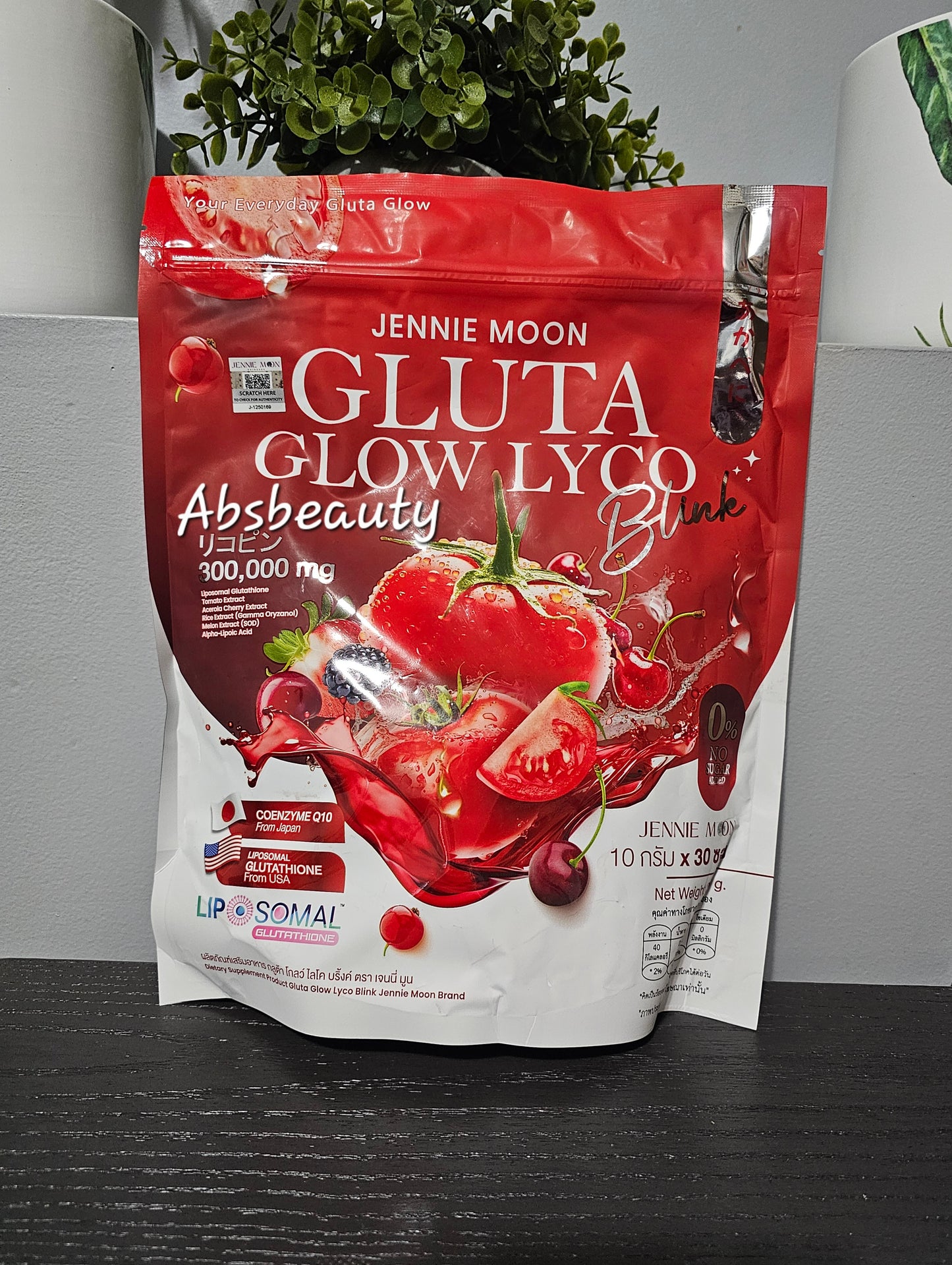 Jennie Moon Gluta Glow Lyco Blink – Liposomal Glutathione Drink Powder, CoQ10 Plus.1pc