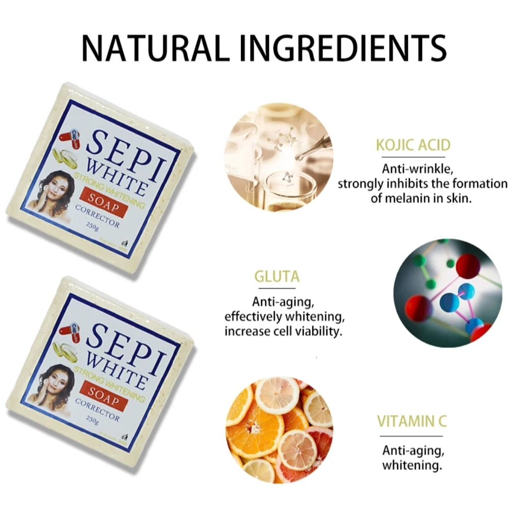 Sepi White Strong Whitening Soap➕️Body Oil Corrector➕️Face Cream, 3pcs set