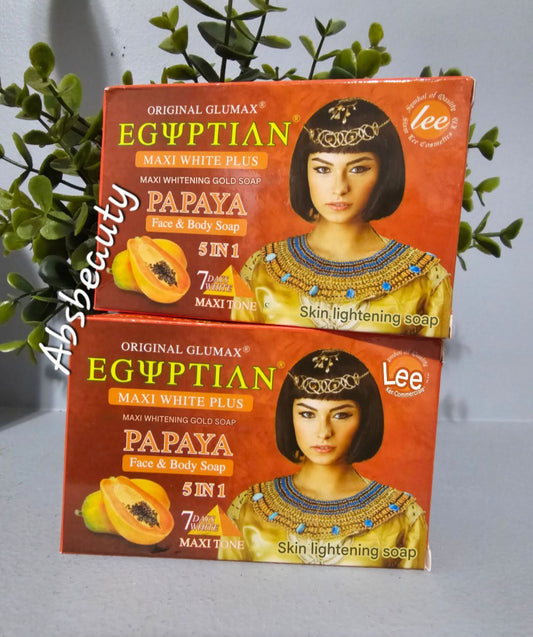 LEE Egyptian 5in1 Maxi White Plus Whitening Papaya Face&Body Soap 160g 💯👌.1pc