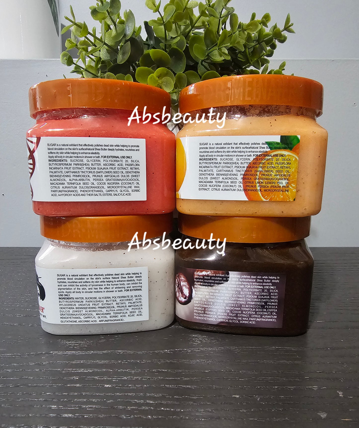Dr Meinaier Face & Body Skin Whitening,Lightening Sugar Scrub Alpha Arbutin|Orange VitC|Coffee & Matcha| Kojic Acid.650g 👌💯