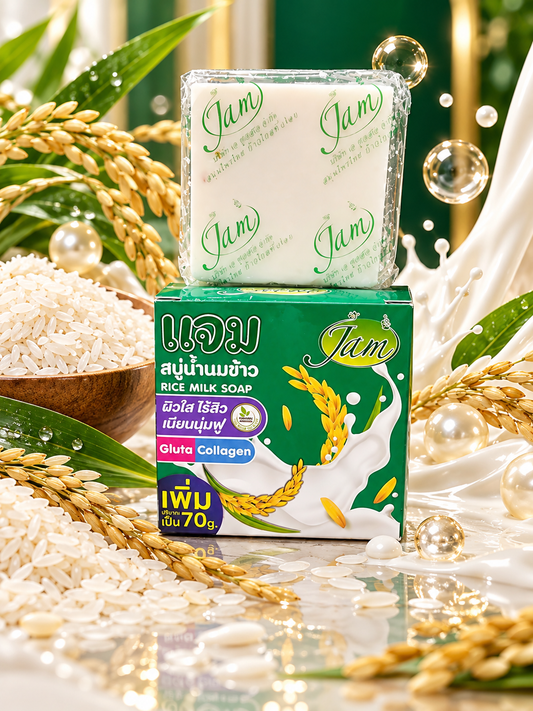 JAM Rice Milk Face Soap Clear,acne Free, Supple Skin 70g X 2pcs 👌