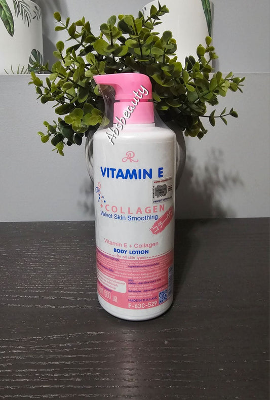 AR VitaminE ➕️ Collagen Velvet Skin Smoothing Body Lotion For All Skin Types,Reduce skin dullness 600 ml✨️👌