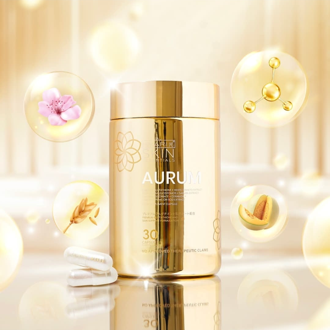 Hikari Skin Essentials AURUM S-Acetyl Glutathione Antioxidant Complex with Sakura, White Tomato & Ceramide – Skin Support Supplement – 30 Capsules. 1pc ✅️ 💯 Original&Authentic 👌