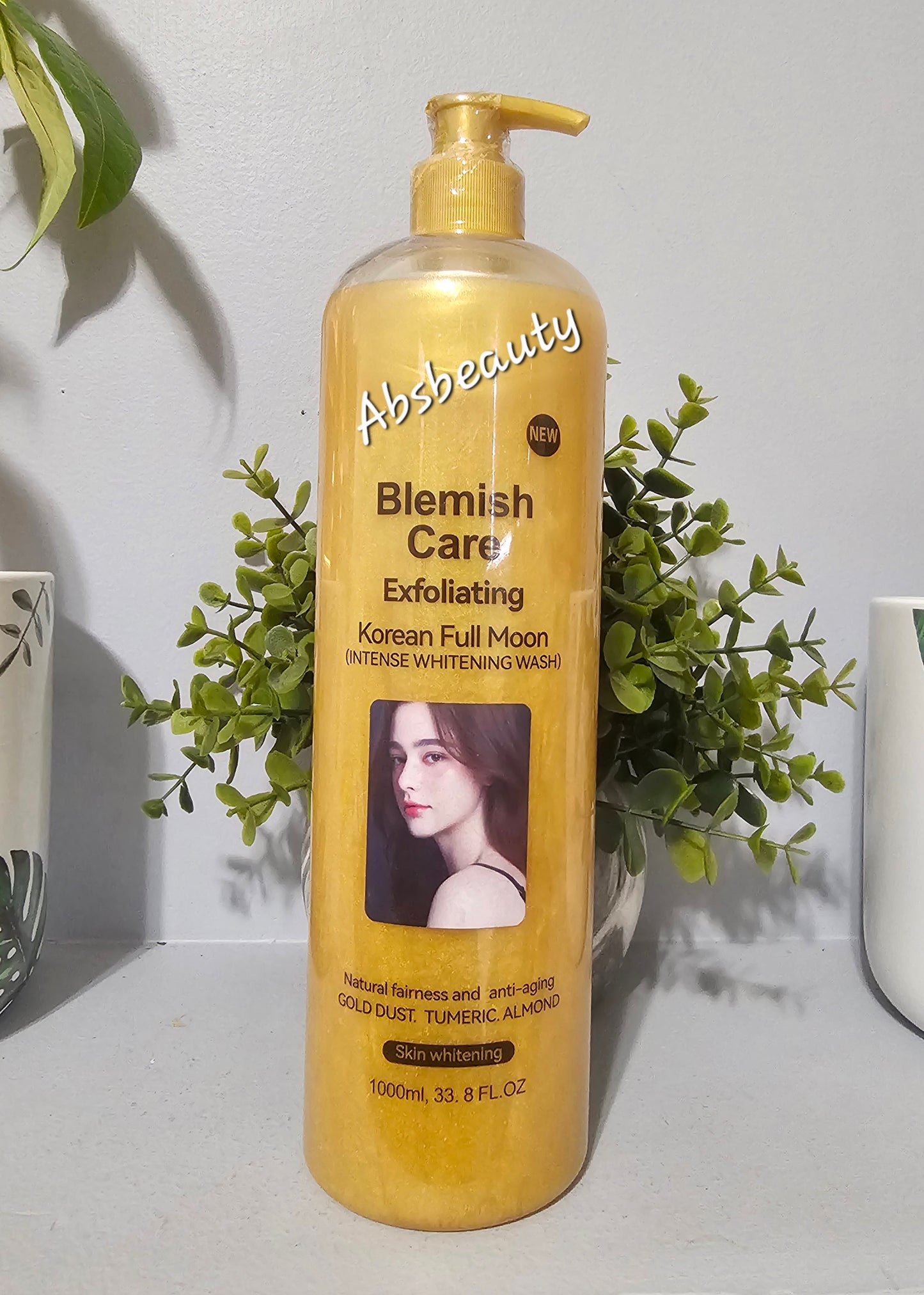 Blemish Care Exfoliating Korean Full Moon Intense Whitening Shower Gel 1000ml