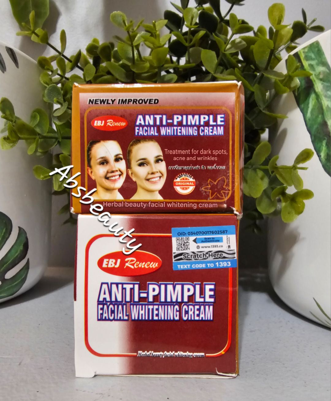 Anti-Pimple Facial Whitening Cream For Black Spots, Acne & Wrinkles
