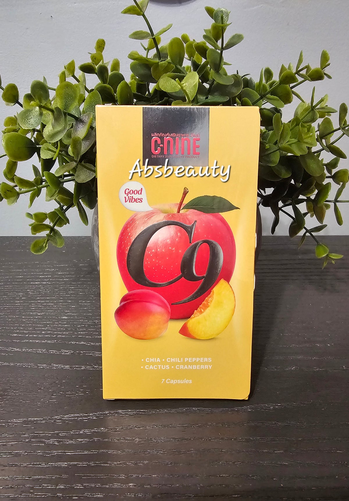 C-NINE C9 Dietary Supplement - 7 Capsules with Chia, Chili Peppers, Cactus & Cranberry.1box