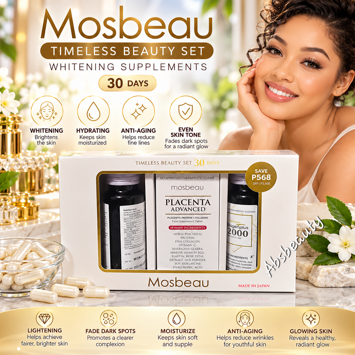 Mosbeau Timeless Beauty Set 30Days Supplements Made In Japan ✨️