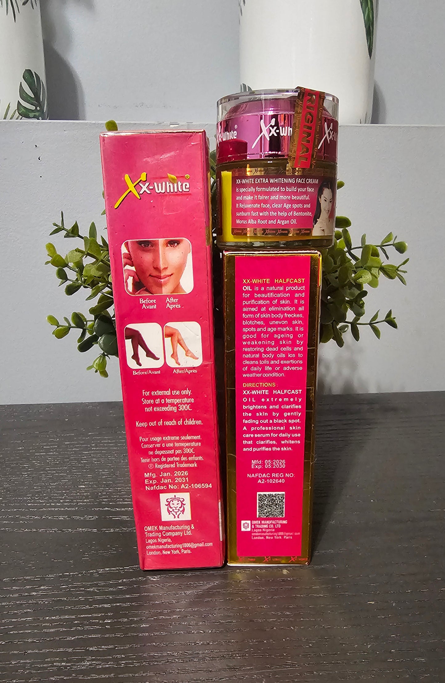 3pcs XxWhite Half-C Egyptian Gold Extreme Whitening Lotion,Face Cream & Oil 5Days action ✅️💯 Not for sensitive skin